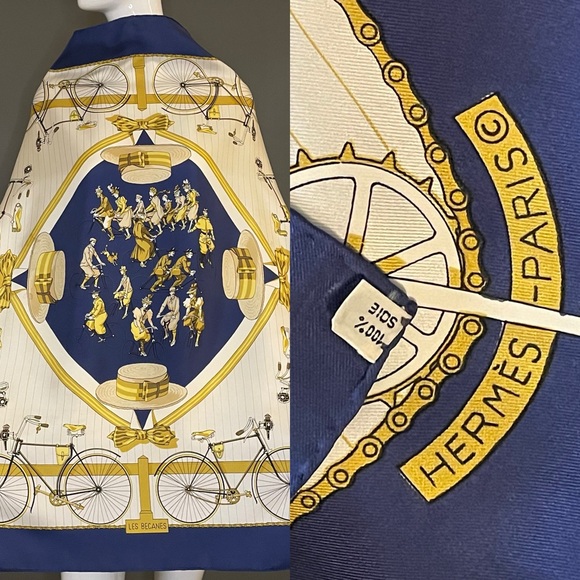 Lovely Hermes Carre Silk Scarf Becanes Hugo Grygkar Designer 35 90 Good Cond - Picture 1 of 10